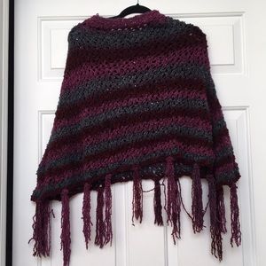 Handmade knit poncho!